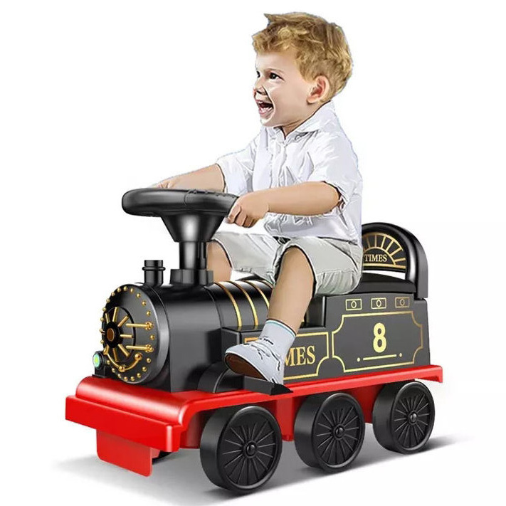 Other Toy Vehicle - Retro Train Toys Multi-Function Kids Ride On Sliding Train Toy With Lighting Music