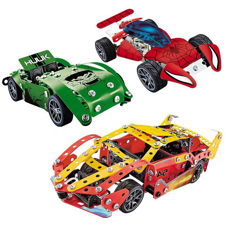 3d Diy Assembly Metal Racing Car Building Block Toys 181Pcs 3d Metal Assembly Model Kits