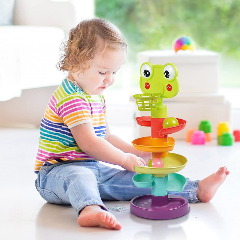 Hot Sale Early Preschool Educational Toys 5 Layer Ball Drop and Roll Swirling Tower Baby Toys for Kids