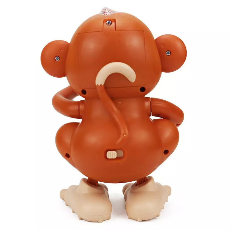 Cute Animal Battery Operated Electric Left And Right Walking Light Music Interactive Anime Toys Dancing Monkey Toy