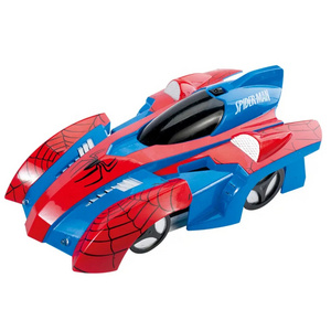 Newest remote control 360 rotating wall climbing car toy children spiderman infrared children RC stunt car