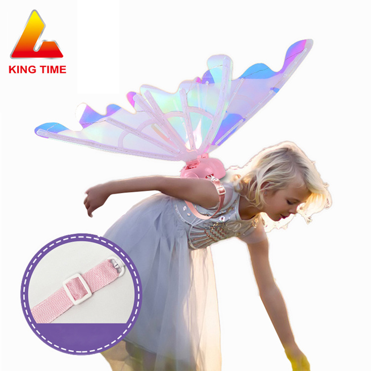 2023 Hot sell New Electric DIY  Butterfly Wings With Music Costume For Girls Light Up Fairy Wings Cosplay Angel Flapping