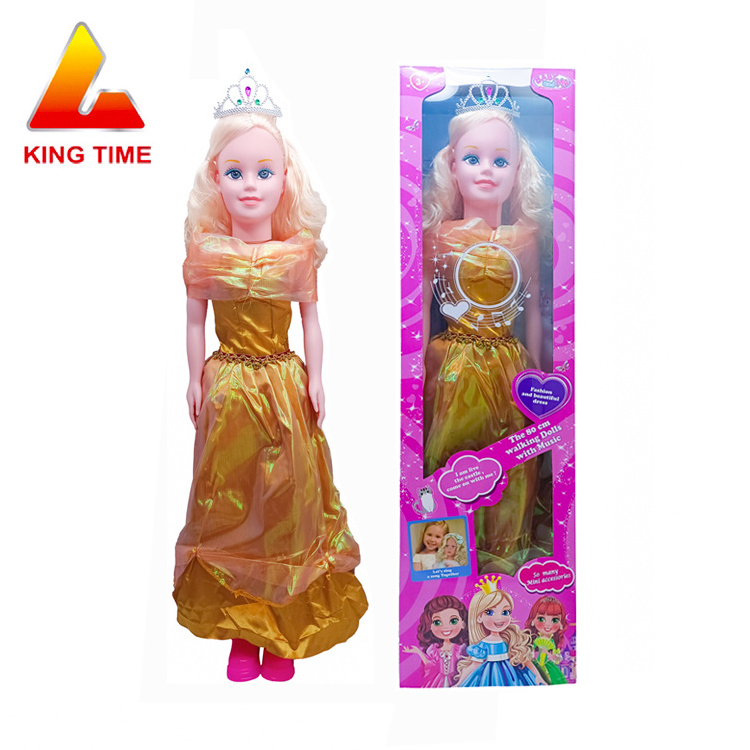 New Hot Sale Dress Up Toys Fashion Girl Doll Kids Gift Box Packing Handmade Skirts Dolls Pink And Yellow 2 Color Mix