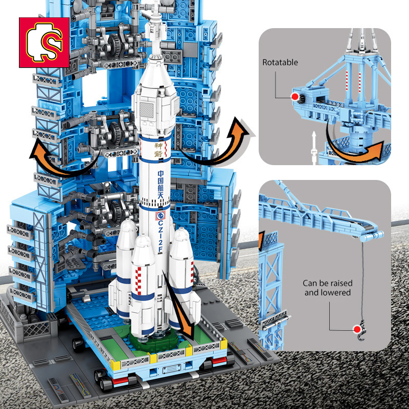 2221PCS Rocket Model Building Blocks Satellite Exploration Children Toy STEM Space Rocket Toy Perfect Blocks Space Shuttle Toys