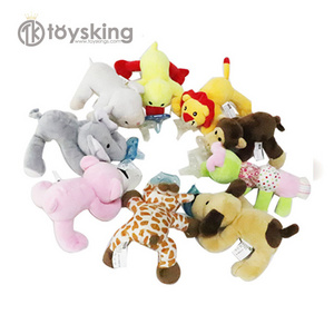 Cuddle Toys Plush Stuffed Soft Animals  for Newborn Infant Baby with Pacifier Nipple Custom