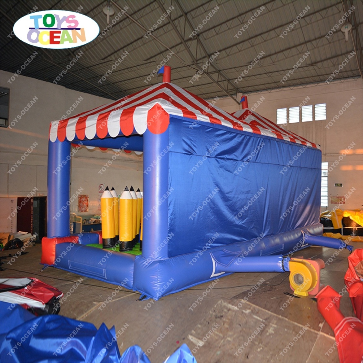 4 in 1 inflatable midway carnival sport Interactive toss Games For Kids