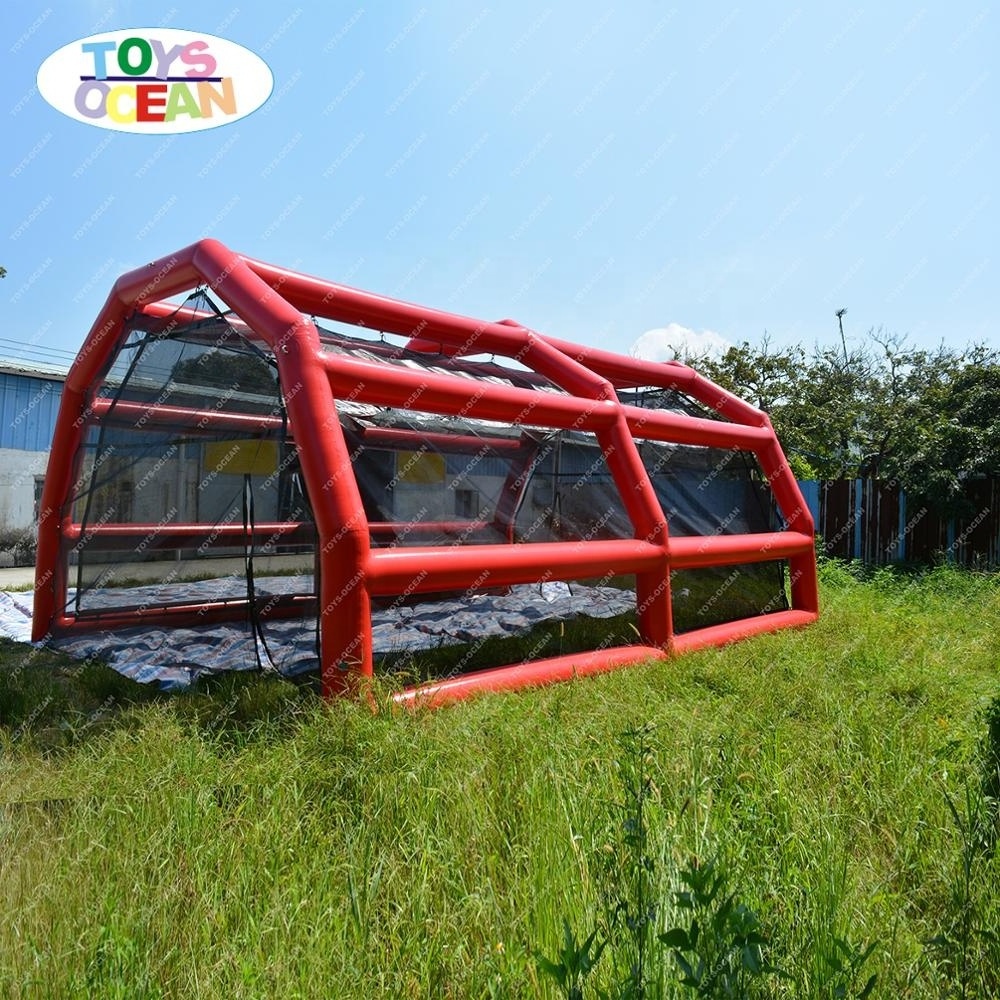 inflatable baseball batting cage field