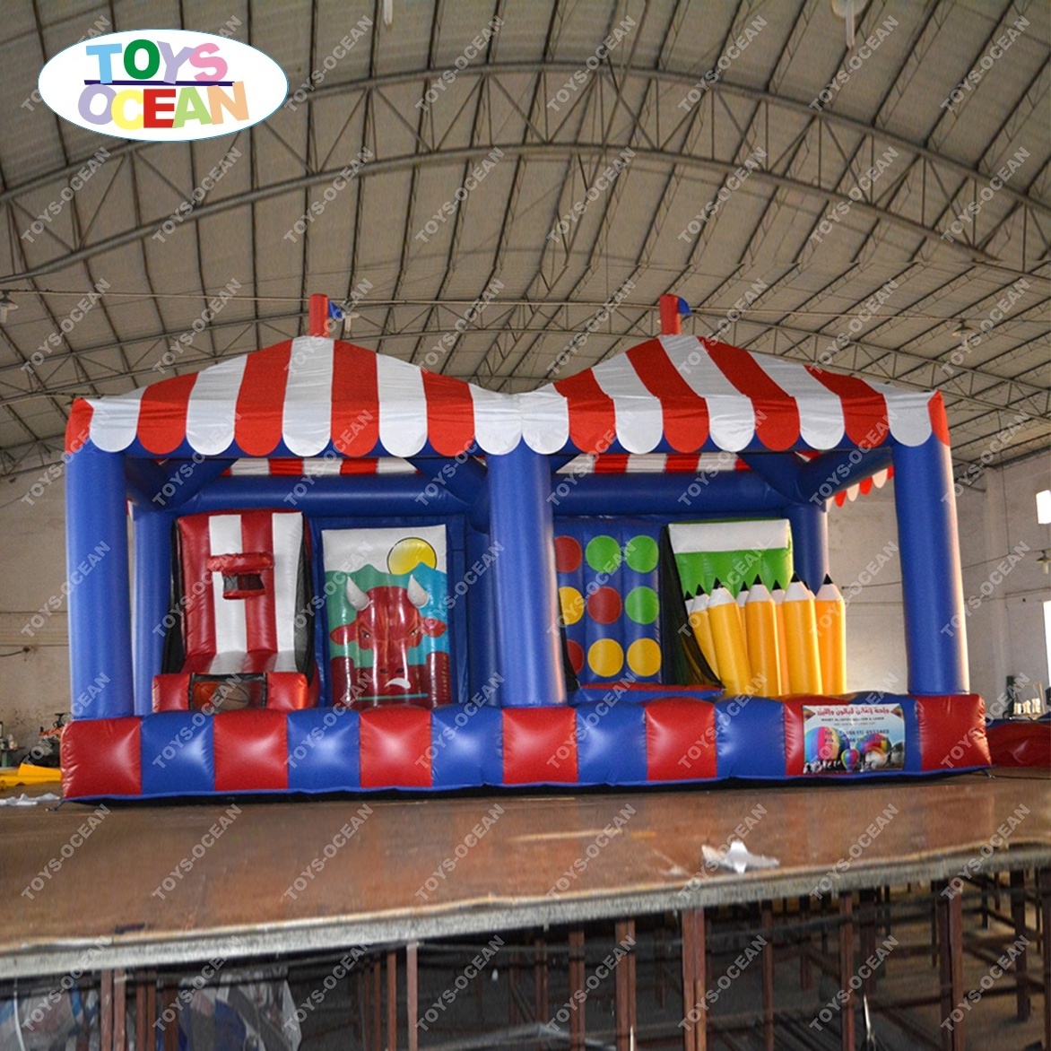 4 in 1 inflatable midway carnival sport Interactive toss Games For Kids