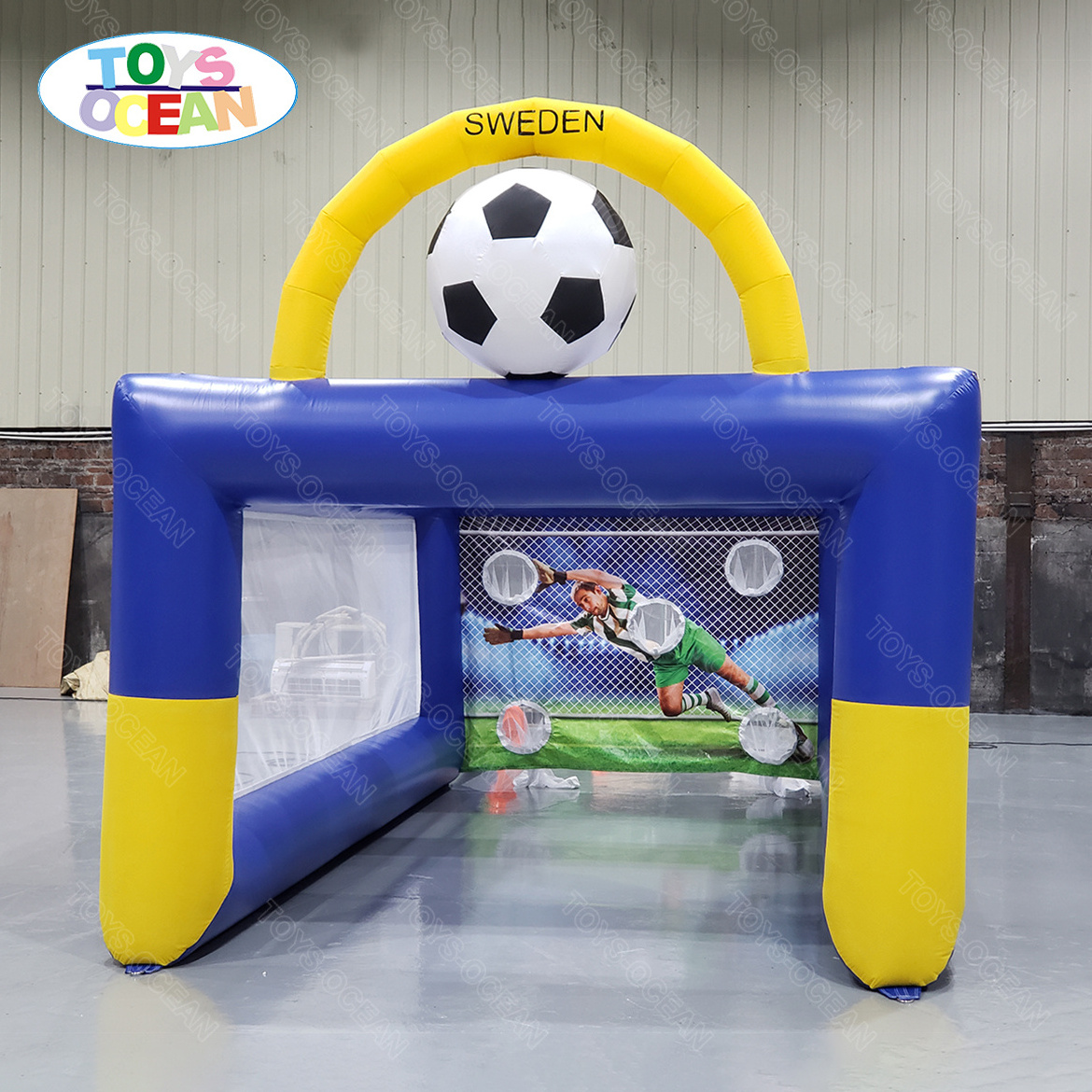 Outdoor Inflatable Sports Games Portable Kids Inflatable Football Soccer Goal