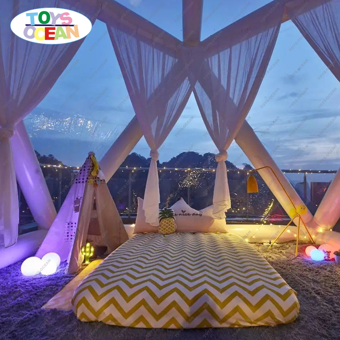 clear bubble house inflatable Jungle Lodge Ubud igloo bubble lodge PVC Camping hotel tent Inflatable Bubble tent