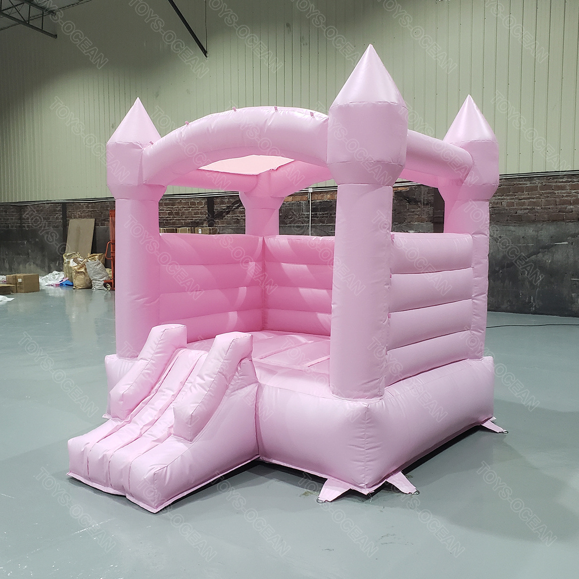 Rent soft play white bounce house inflatable castle inflatable bounce house for party PVC white bounce house with slide