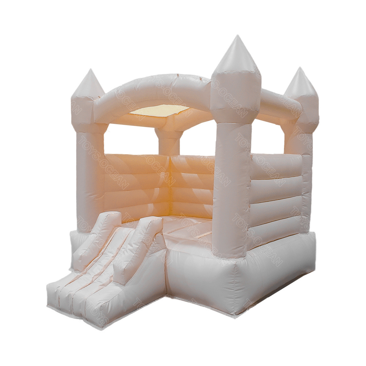 Rent soft play white bounce house inflatable castle inflatable bounce house for party PVC white bounce house with slide