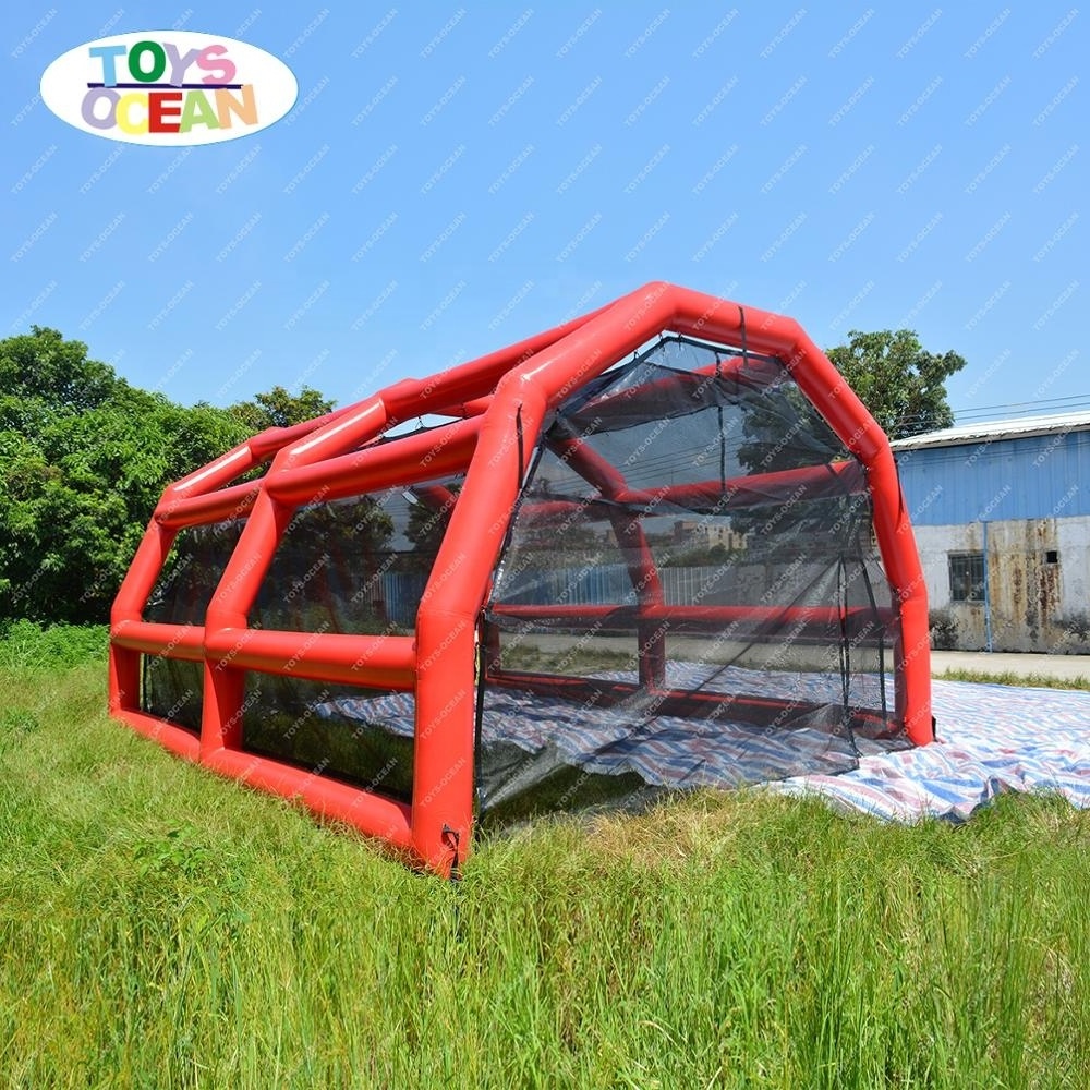 inflatable baseball batting cage field