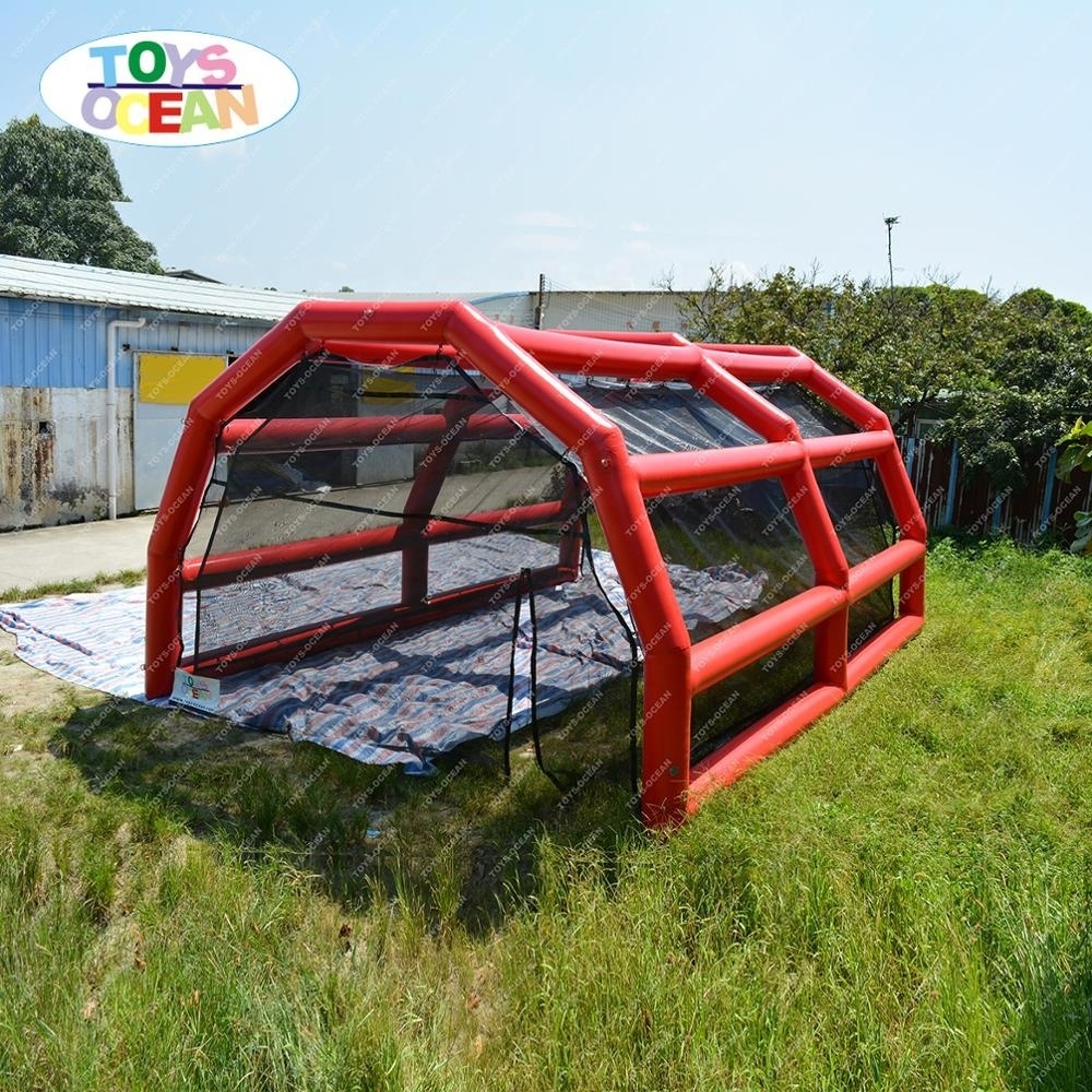 inflatable baseball batting cage field