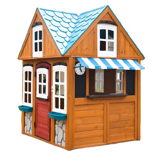 Outdoor Role Play house wooden doll houses Movable houses wholesale kids outdoor cubby playhouse Children Outdoor Wo