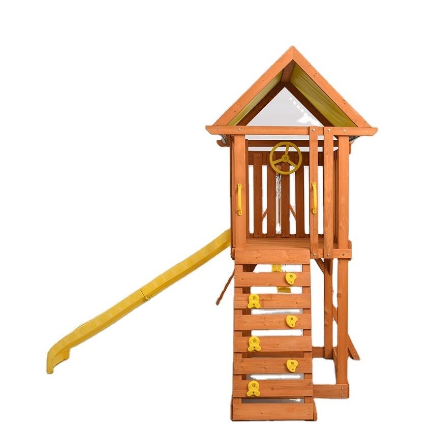 Outdoor playhouse Child Playground Outdoor Double Seat Garden Furniture Rattan Patio Swings