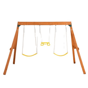 Outdoor child Swing and slide set outdoor for kids playhouse Free standing swing chairs