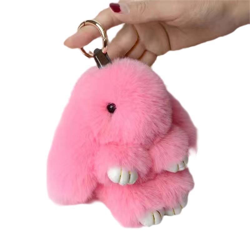 Bunny Doll Keychain Car keyring  Rabbit Fluffy Keychain