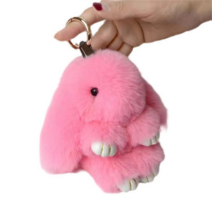 Bunny Doll Keychain Car keyring  Rabbit Fluffy Keychain