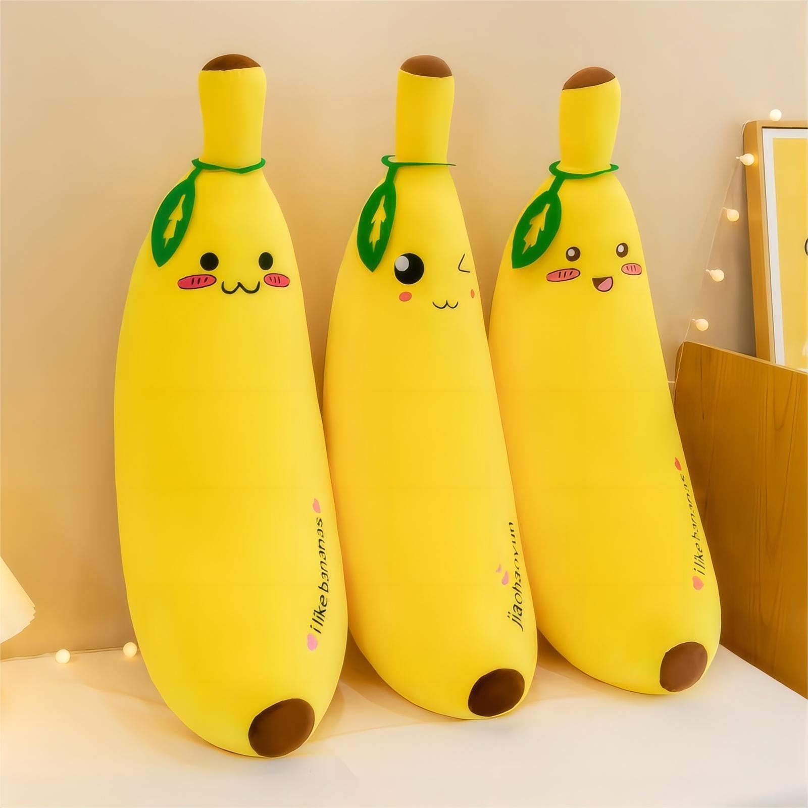 Custom Wholesale Plush Banana Doll Toys Plush Stuffed Animals Long Pillow Toy Long Banana Plush Doll