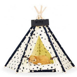 Hot Sale Soft Warm Detachable and Washable Pet Bed Teepee Tent for Dogs/Cats