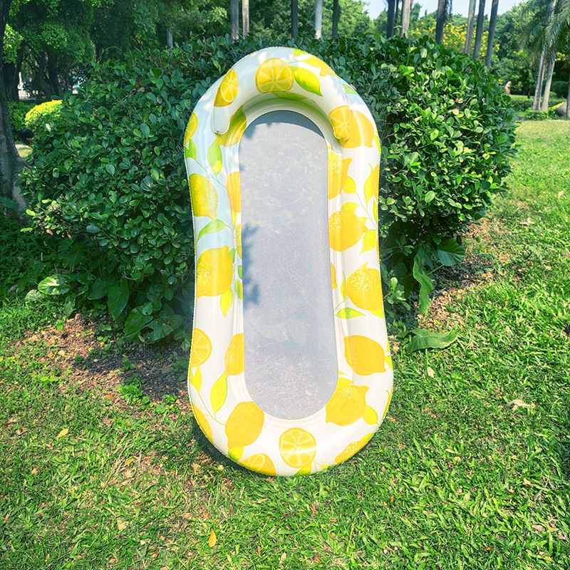 Inflatable beach mat Water pool Floating New lemon design Bed Raft Chair Hammock for Adult Kids