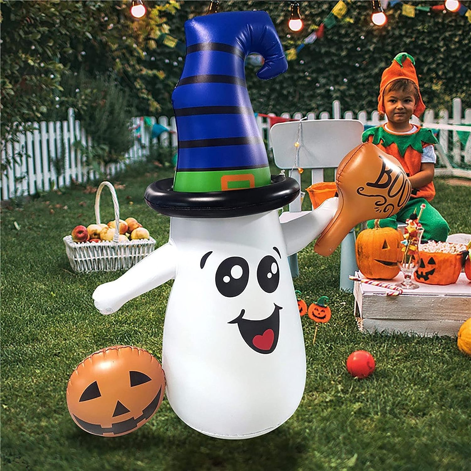 Inflatable toys Halloween Hanging  Ghost Blow Up Decoration Clearance with Christmas LED Lights Party Decoration