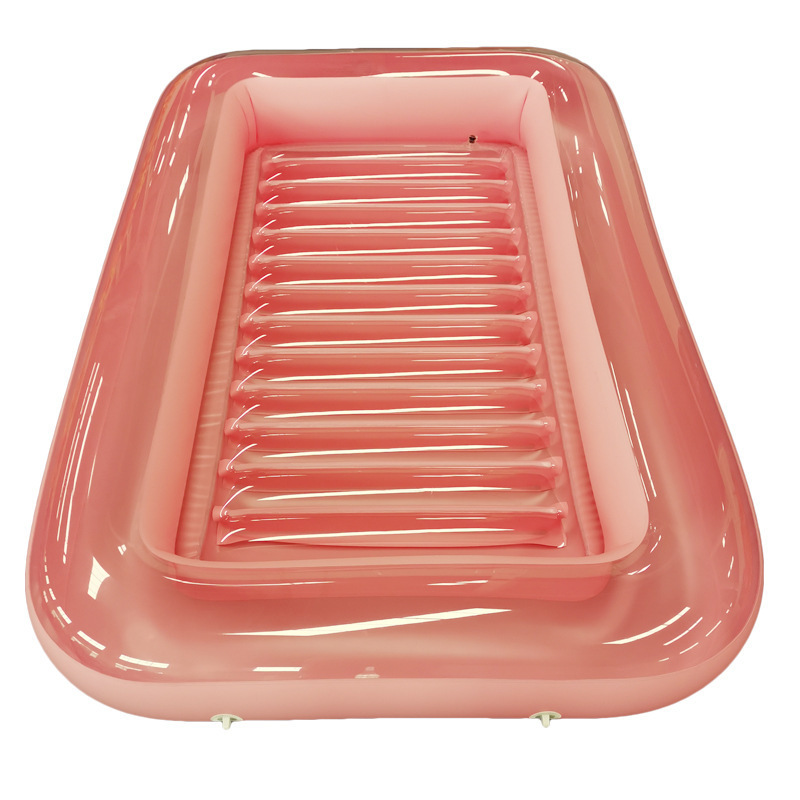 PVC inflatable tanning pool suntan tub durable plastic inflatable water swimming bed pool float