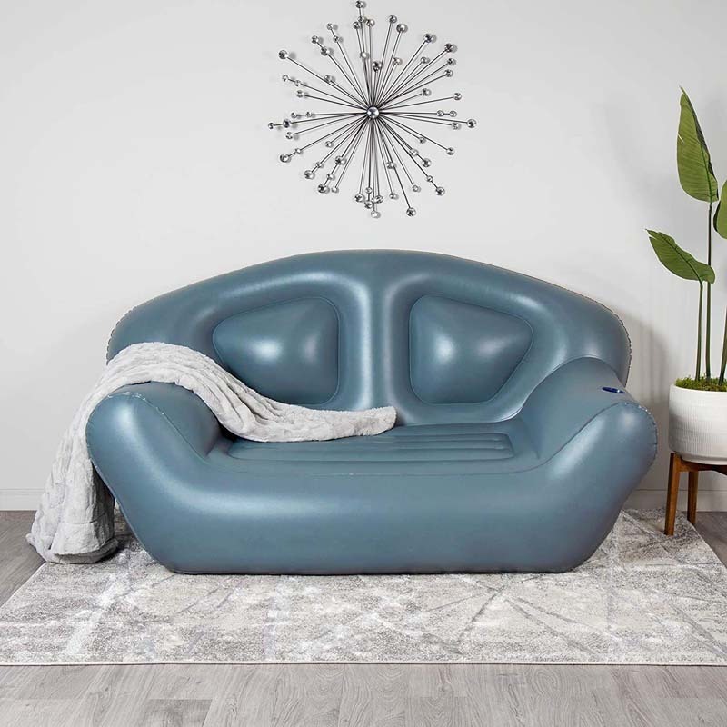 PVC inflatable thickened sofa, double  inflatable sofa, air filled inflatable sofa furniture