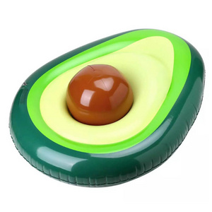 Inflatable Avocado Pool Float with Ball Water Fun Large Blow Up Summer Beach Swimming Party Toys Lounge Raft for Kids Adults