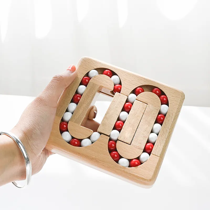 New Creative Decompression Wooden Educational Toys hand ball bearing Wooden Board Game Toy Bead Maze right brain development