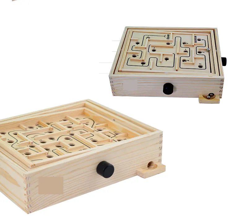 Educational 3d Kids Balance Training Maze Toy Wooden Board Game Cardinal Labyrinth Education Puzzle Classic Game Kids Labyrinth