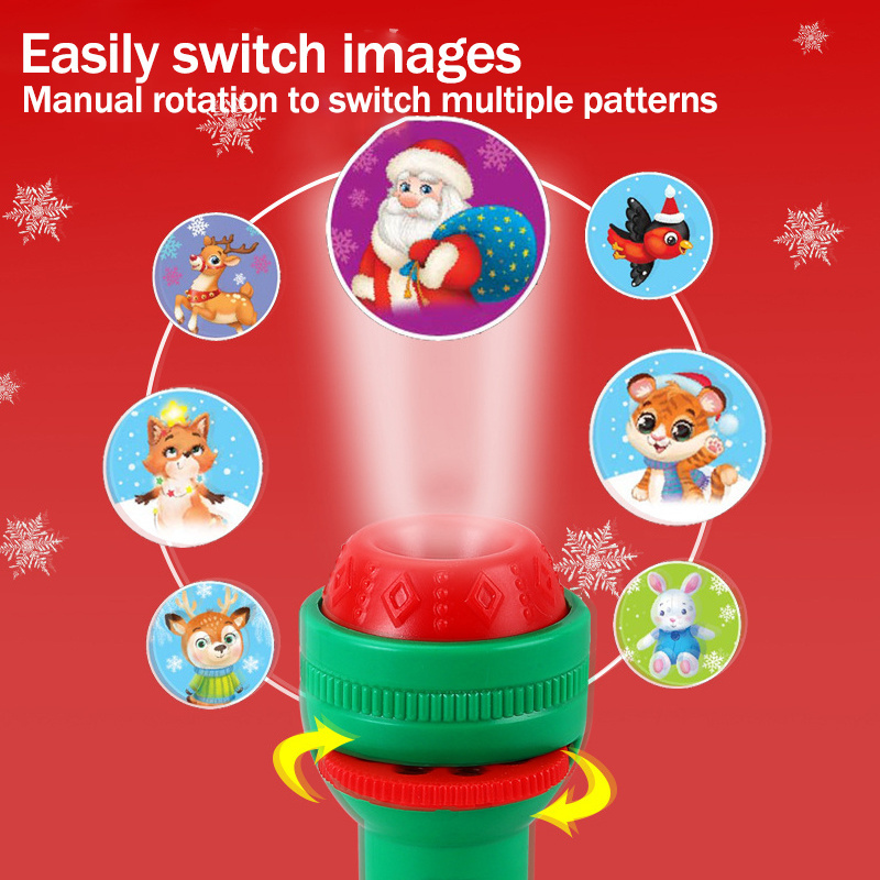 Children's Flashlight projector Lights Up Toys Christmas gift Holiday toy Early Education Cognitive Projection  Christmas toy