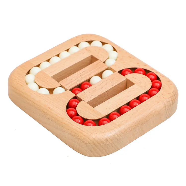 New Creative Decompression Wooden Educational Toys hand ball bearing Wooden Board Game Toy Bead Maze right brain development