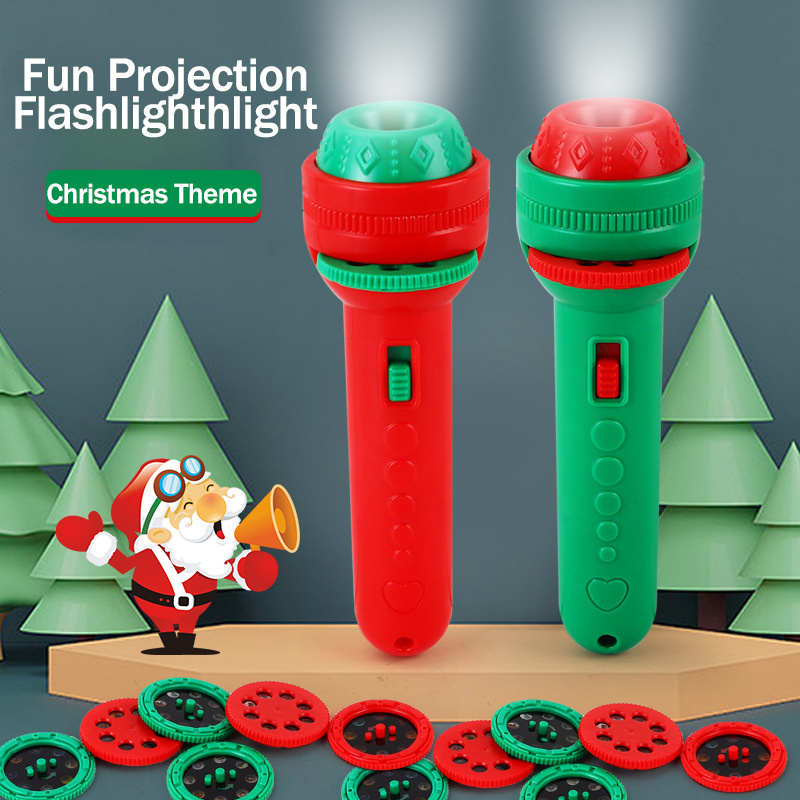 Children's Flashlight projector Lights Up Toys Christmas gift Holiday toy Early Education Cognitive Projection  Christmas toy