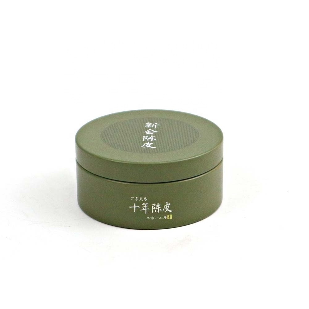 food grade Luxury small round tea tins  airtight coffee tea packaging metal tin canister