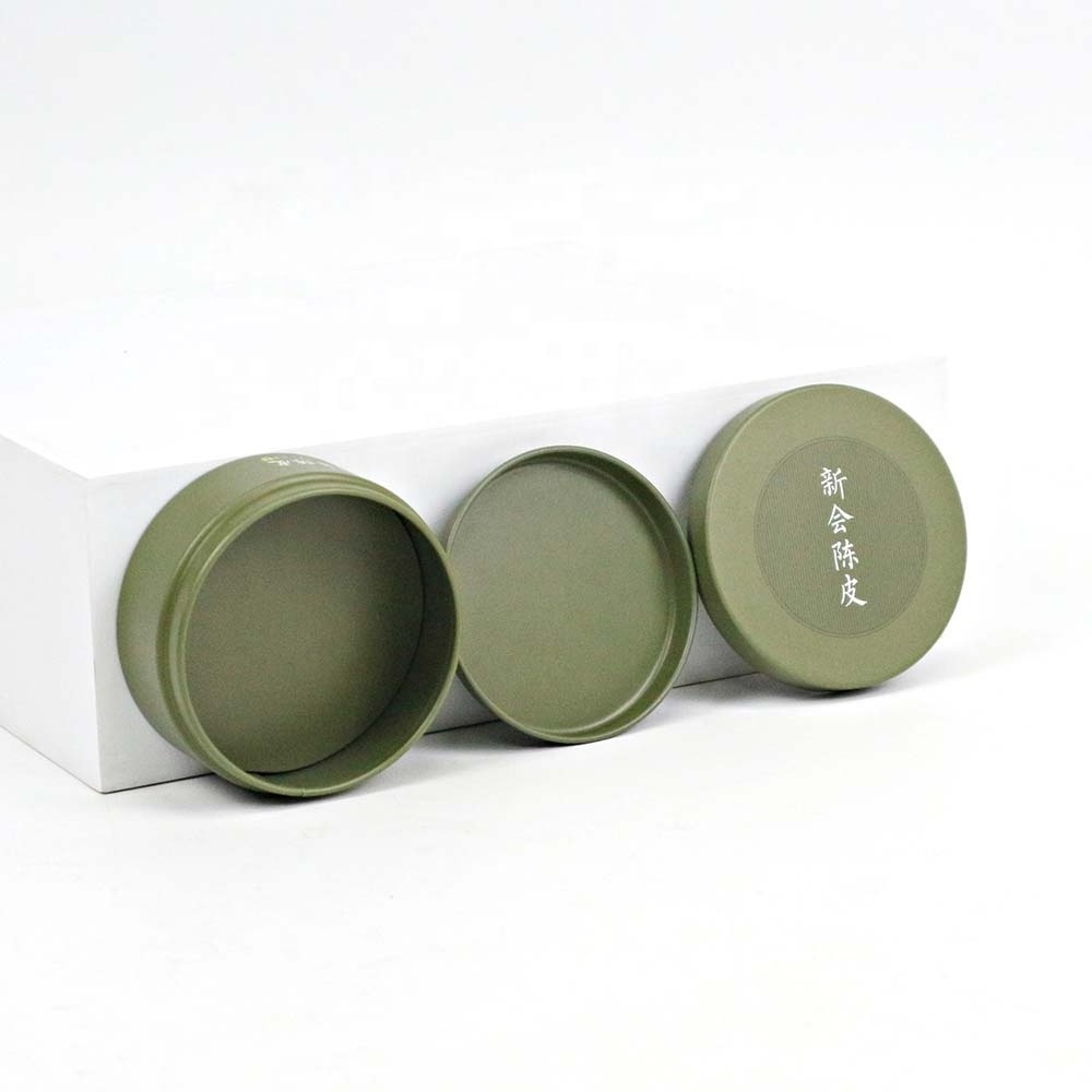 food grade Luxury small round tea tins  airtight coffee tea packaging metal tin canister