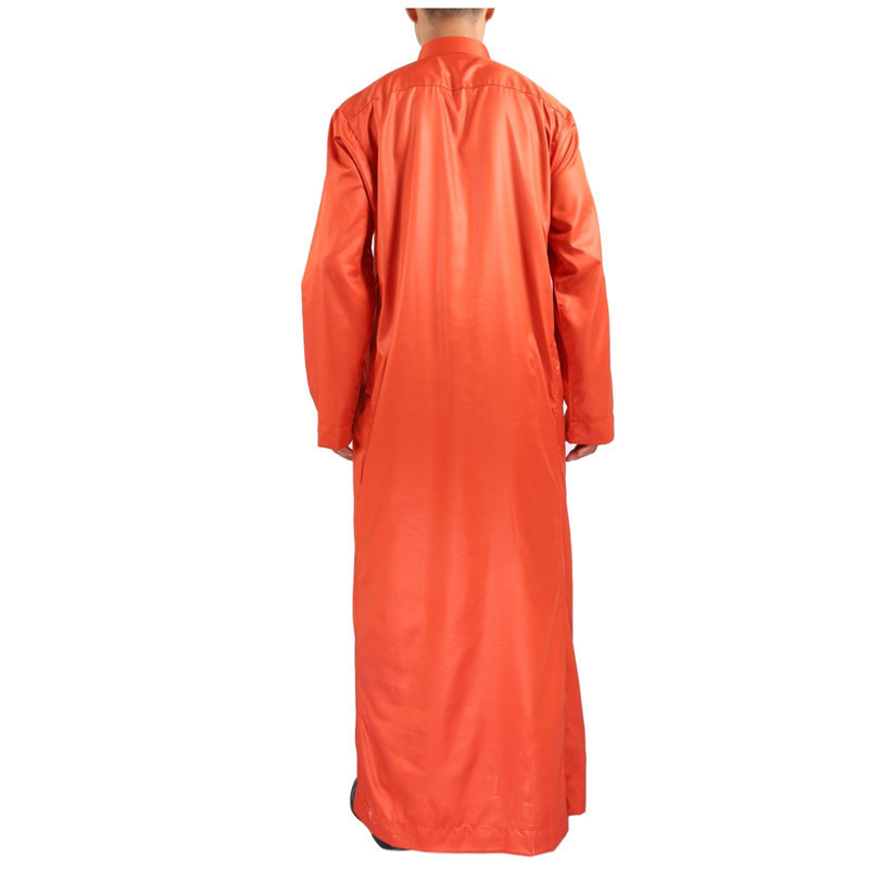 [OEM/ODM Thobe customization]Wholesale Arabic Robe Blouse Collar Washed with Cashmere Saudi Robe Islamic Clothing Al Haramain