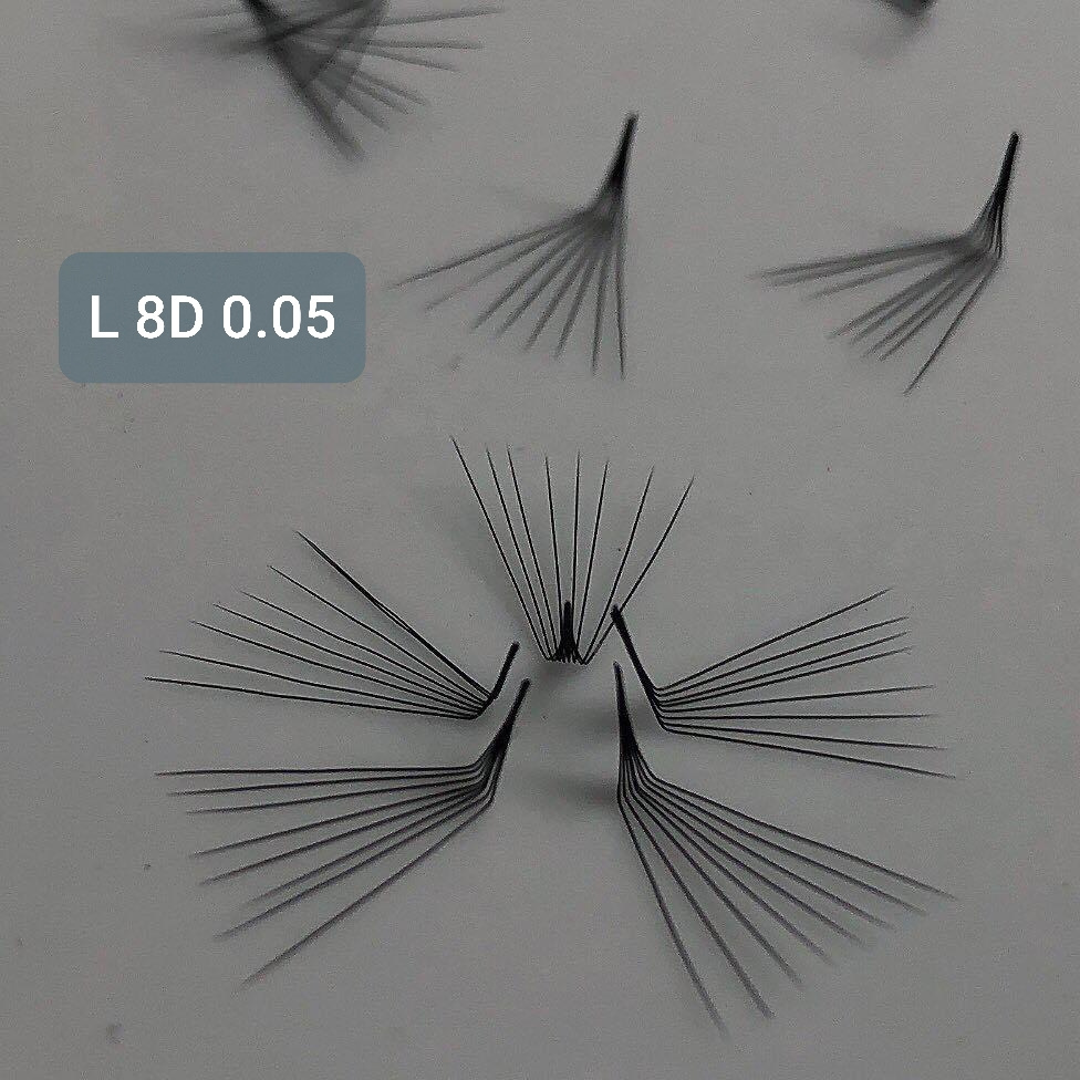 Made In Vietnam - Lashes Extension dark black 3D 4D 5D 6D private label Sharp Tip Heat Bonded Premade Fans