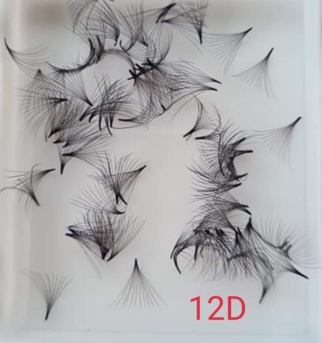 Fans Eyelash  With Wholesale Price Own Brand Mega Volume Matte Black Eyelash Extensions 8-18mm