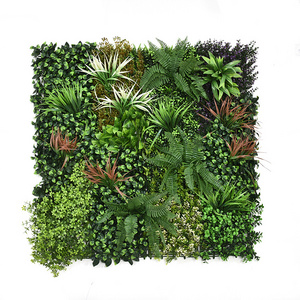 100X100cm Anti UV Plastic Backdrop Vertical Garden Panels Green Plants Artificial Grass Wall