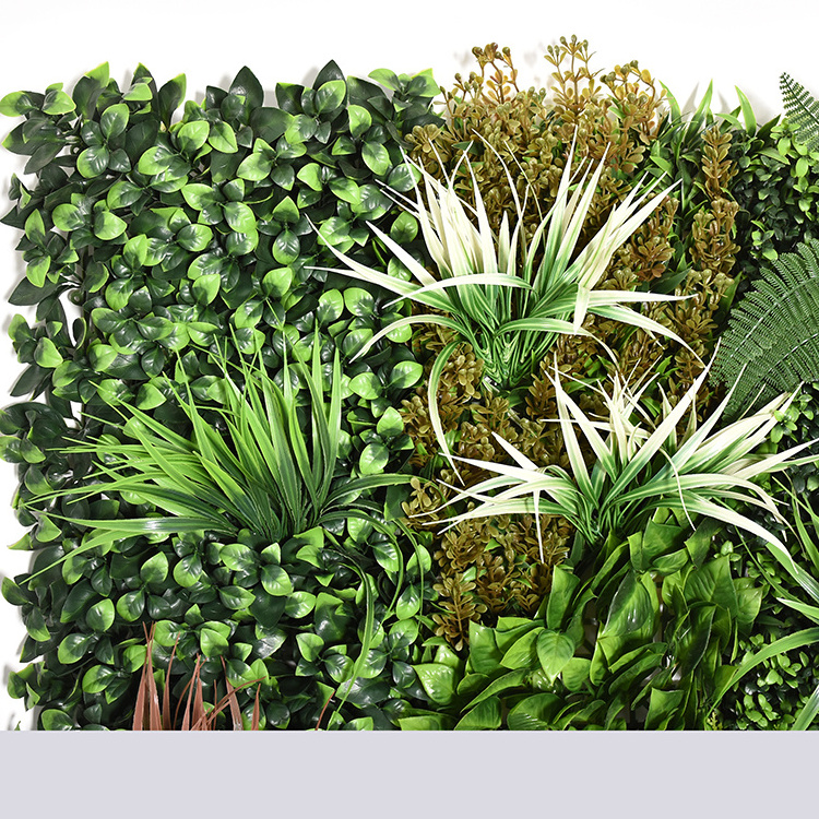 100X100cm Anti UV Plastic Backdrop Vertical Garden Panels Green Plants Artificial Grass Wall