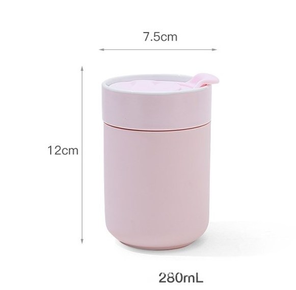 280ml Porter Ceramic Mug w/ Protective Silicone Sleeve,  On-the-Go | Reusable Cup for Coffee or Tea Multicolor Maka