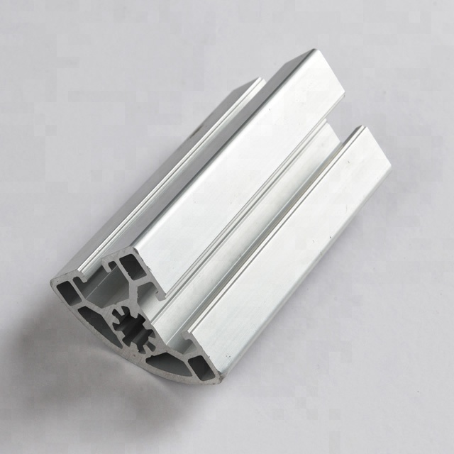 Round corner aluminum profile for decoration T- slot 4545 office partition window aluminum profiles