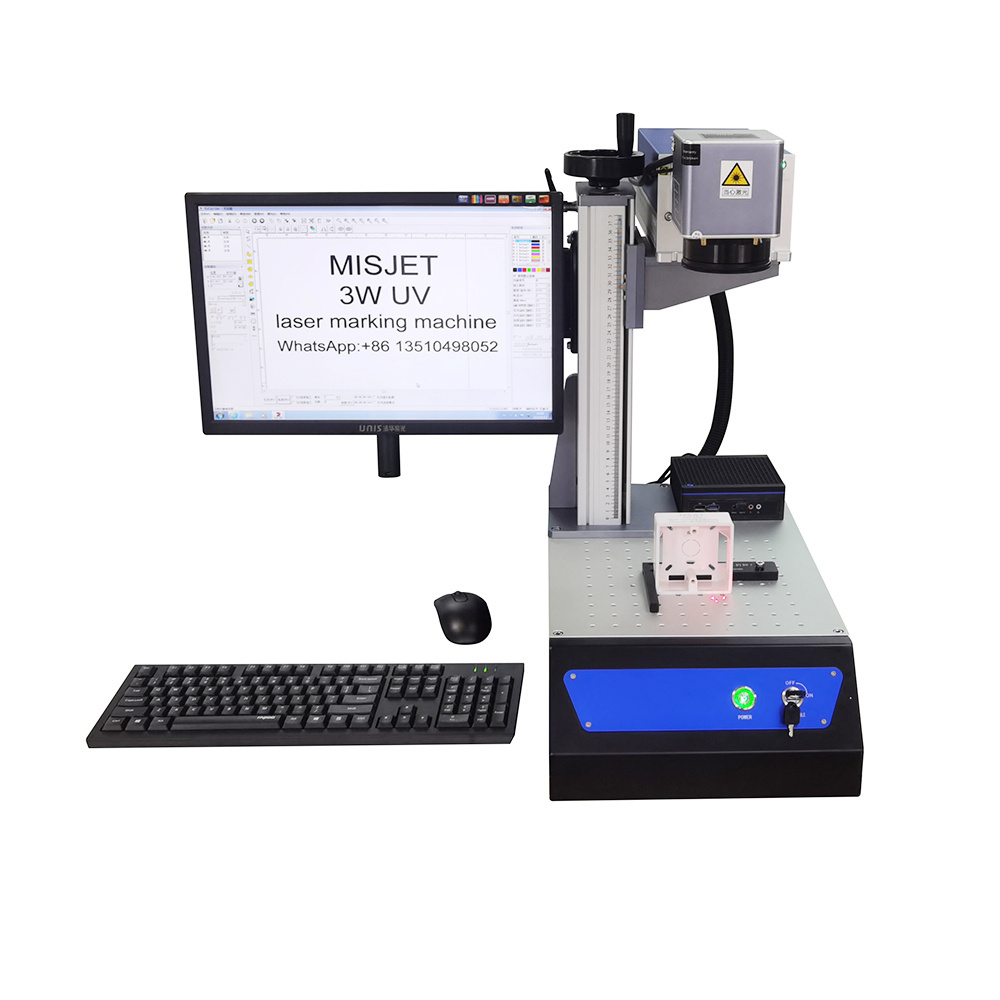 MISJET 3W 5W All-in-One UV Laser Marking Machine for Marking Date and Logo on Glass Plastic