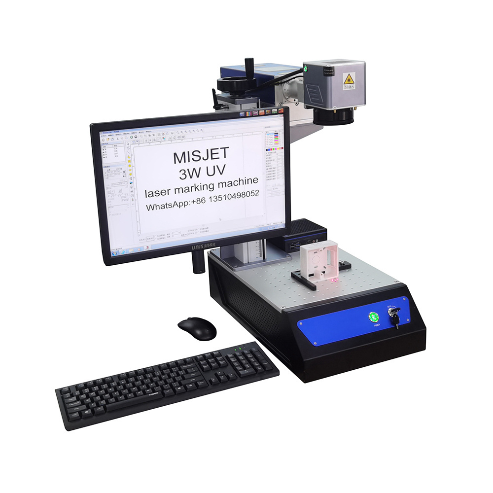 MISJET 3W 5W All-in-One UV Laser Marking Machine for Marking Date and Logo on Glass Plastic