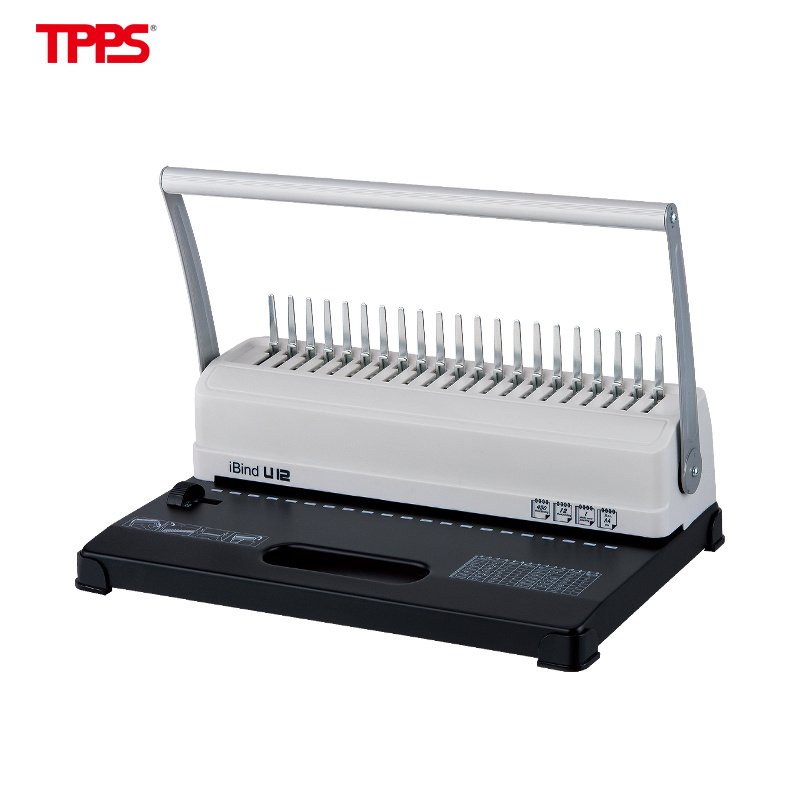 TPPS U12 comb binding machine plastic comb binder 21 Holes punching machine office book binding machine