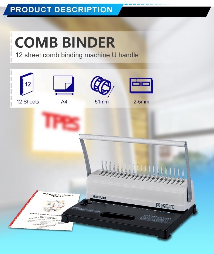 21 Hole 450 Sheets Paper Binder Manual Punch Comb Binding Machine