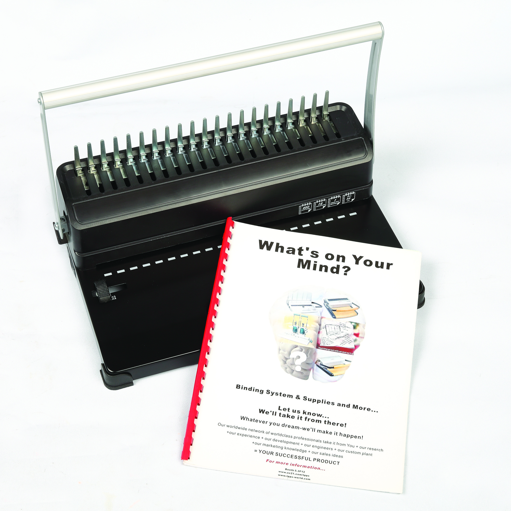 TPPS U12 comb binding machine plastic comb binder 21 Holes punching machine office book binding machine