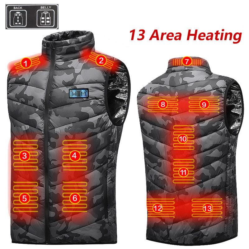 Heated Gilet Chauffant Factory Directly Mens Women Unisex Warming Winter Usb Thermal Heated Utility Vest Jacket